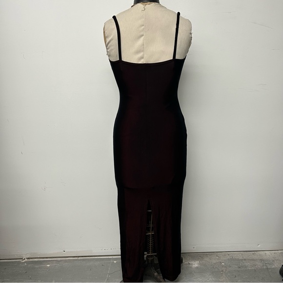 90s two-tone velour floor-length gown 🥀 - Picture 2 of 6